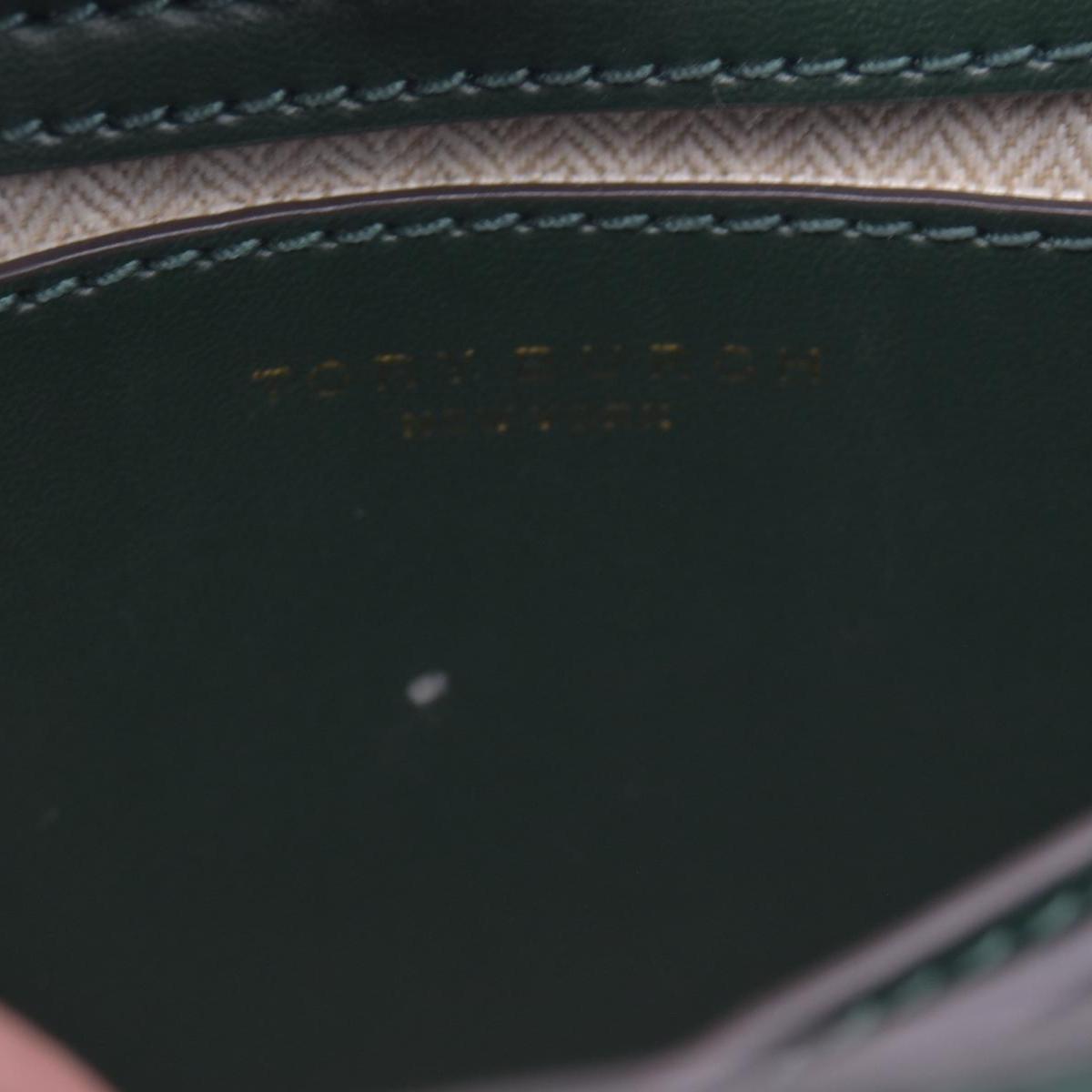 $720 TORY BURCH Britten Handbag Green Croc Embossed CONSIGNMENT