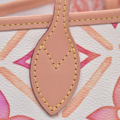 $3100 LOUIS VUITTON Monogram Resort Tile Neverfull MM Rose Clair Pink RFID 10021362