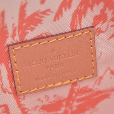 $3100 LOUIS VUITTON Monogram Resort Tile Neverfull MM Rose Clair Pink RFID 10021362