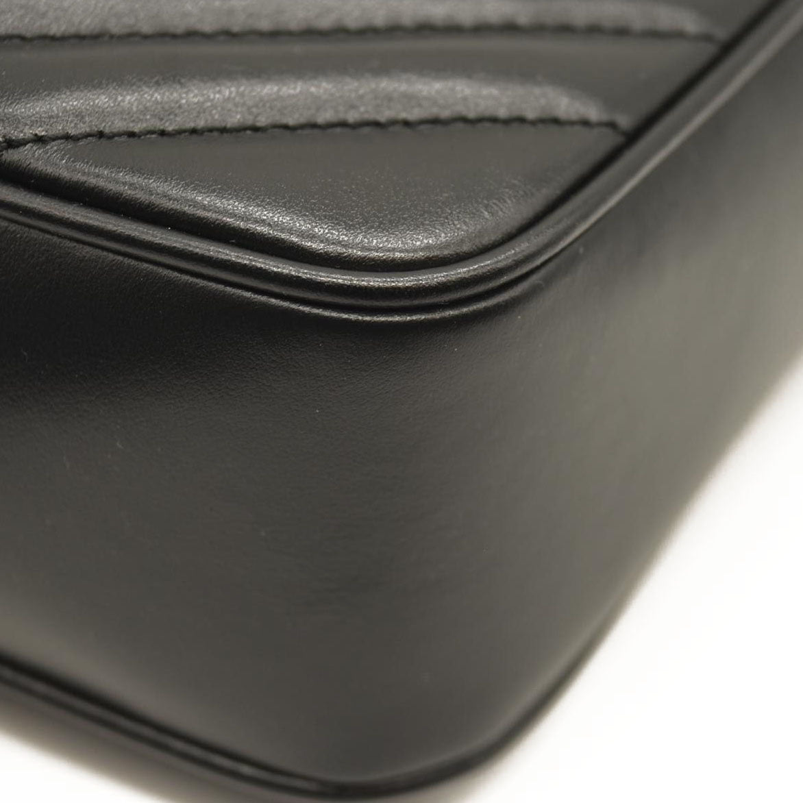 SAINT LAURENT Calfskin Matelasse Monogram Lou Camera Bag Black