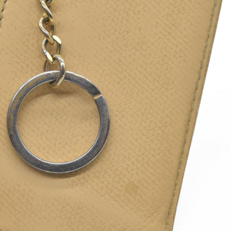 $875 Chanel Coco Button Coin Purse Beige