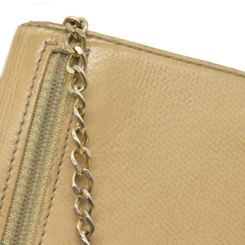 $875 Chanel Coco Button Coin Purse Beige