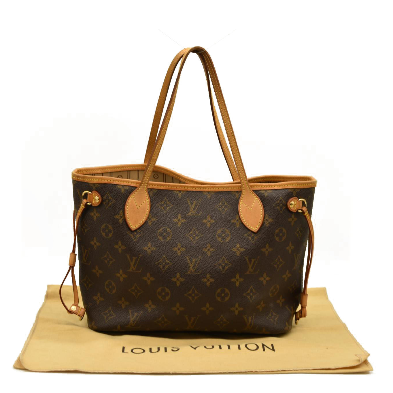 LOUIS VUITTON Neverfull PM Monogram Tote Bag Monogram Canvas Stain