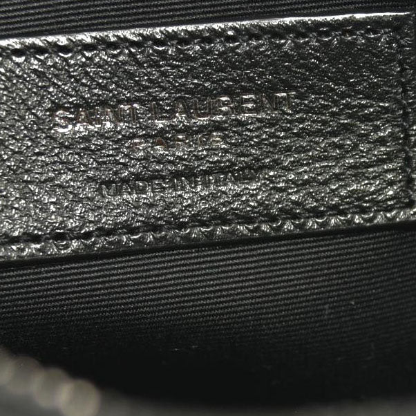SAINT LAURENT Calfskin Matelasse Monogram Lou Camera Bag Black