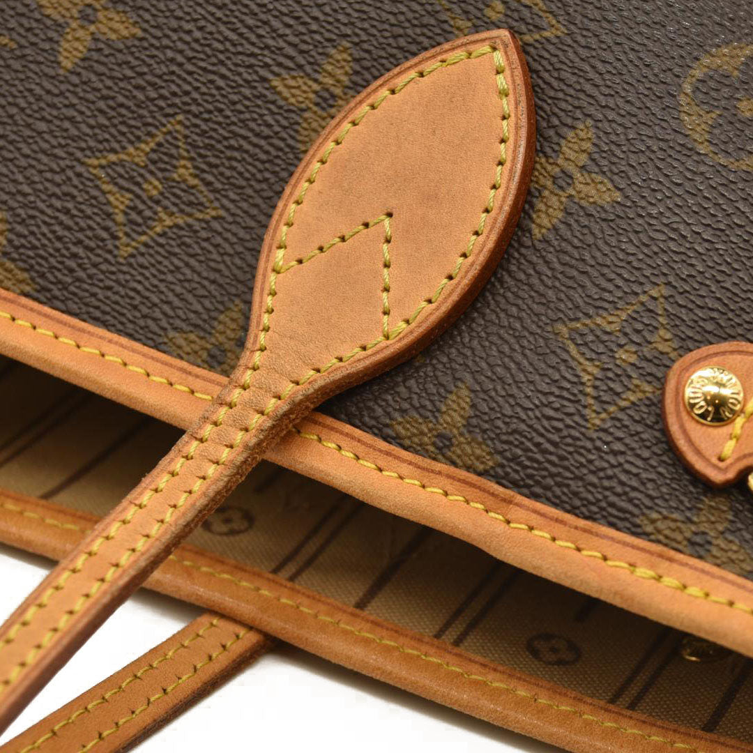 LOUIS VUITTON Neverfull PM Monogram Tote Bag Monogram Canvas Stain