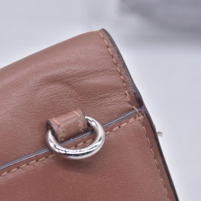 Coach Saffiano Tan Trifold Cross-grain Leather Wallet