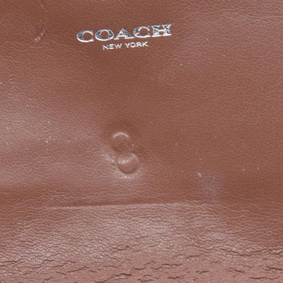 Coach Saffiano Tan Trifold Cross-grain Leather Wallet
