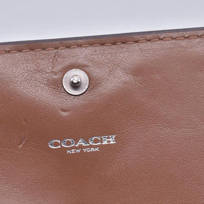 Coach Saffiano Tan Trifold Cross-grain Leather Wallet