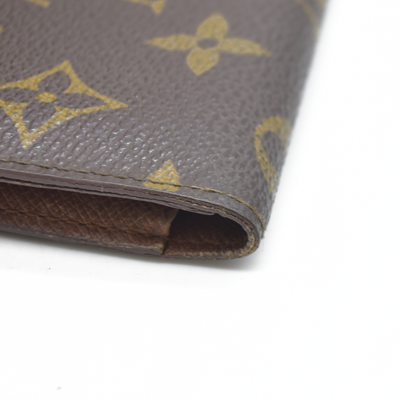$535 Louis Vuitton Monogram Porte 2 Cartes Vertical Pass Card Case Brown CA0994 CONSIGNMENT