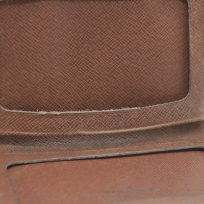 $535 Louis Vuitton Monogram Porte 2 Cartes Vertical Pass Card Case Brown CA0994 CONSIGNMENT