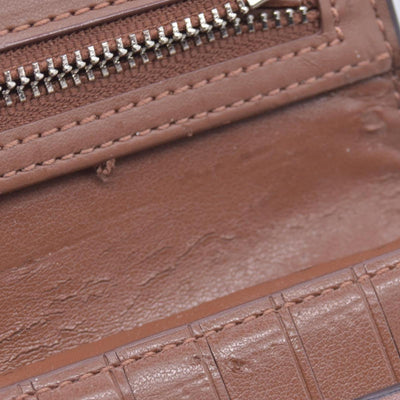 Coach Saffiano Tan Trifold Cross-grain Leather Wallet