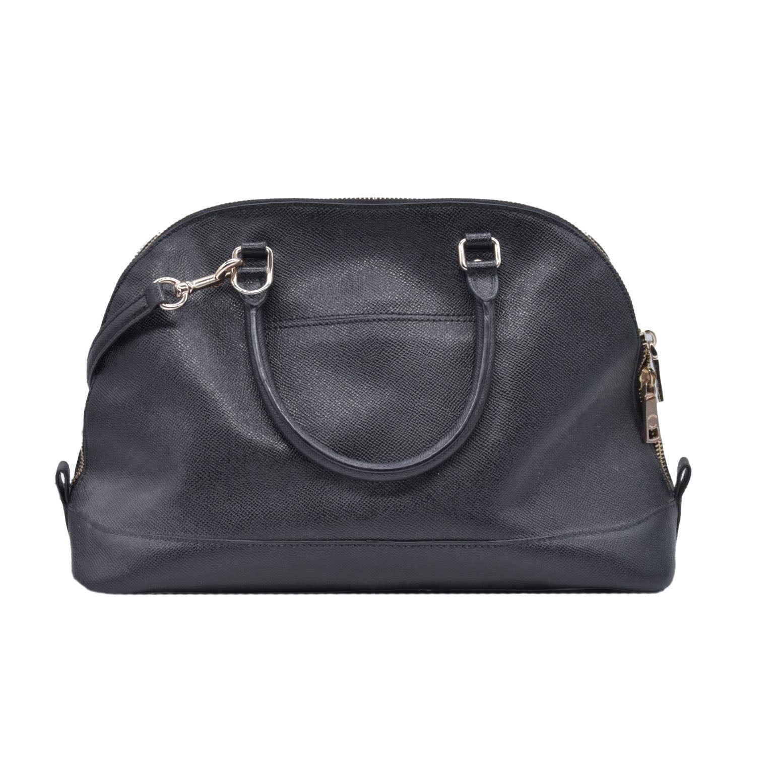 $450 Coach  Leather Top Handle Bag Black CONSIGNMENT