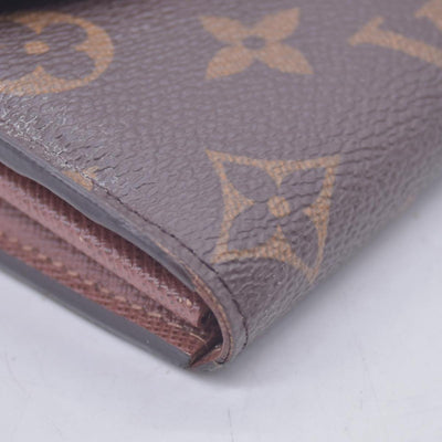 $790 LOUIS VUITTON Monogram Envelope Portefeuille Sarah Wallet Brown 10021369