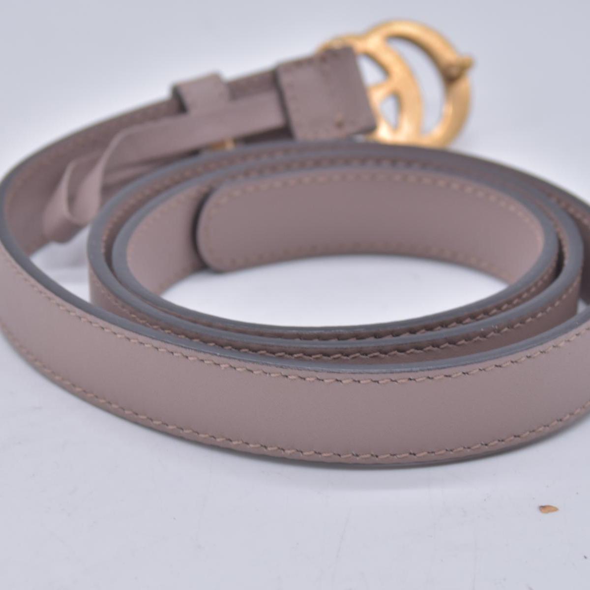 $440 Gucci  Double G Logo Leather Belt 85 34 CONSIGNMENT