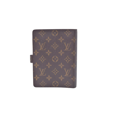 $715 1997 LOUIS VUITTON Monogram Agenda MM Medium Ring Planner Cover Brown SP0947 10021367