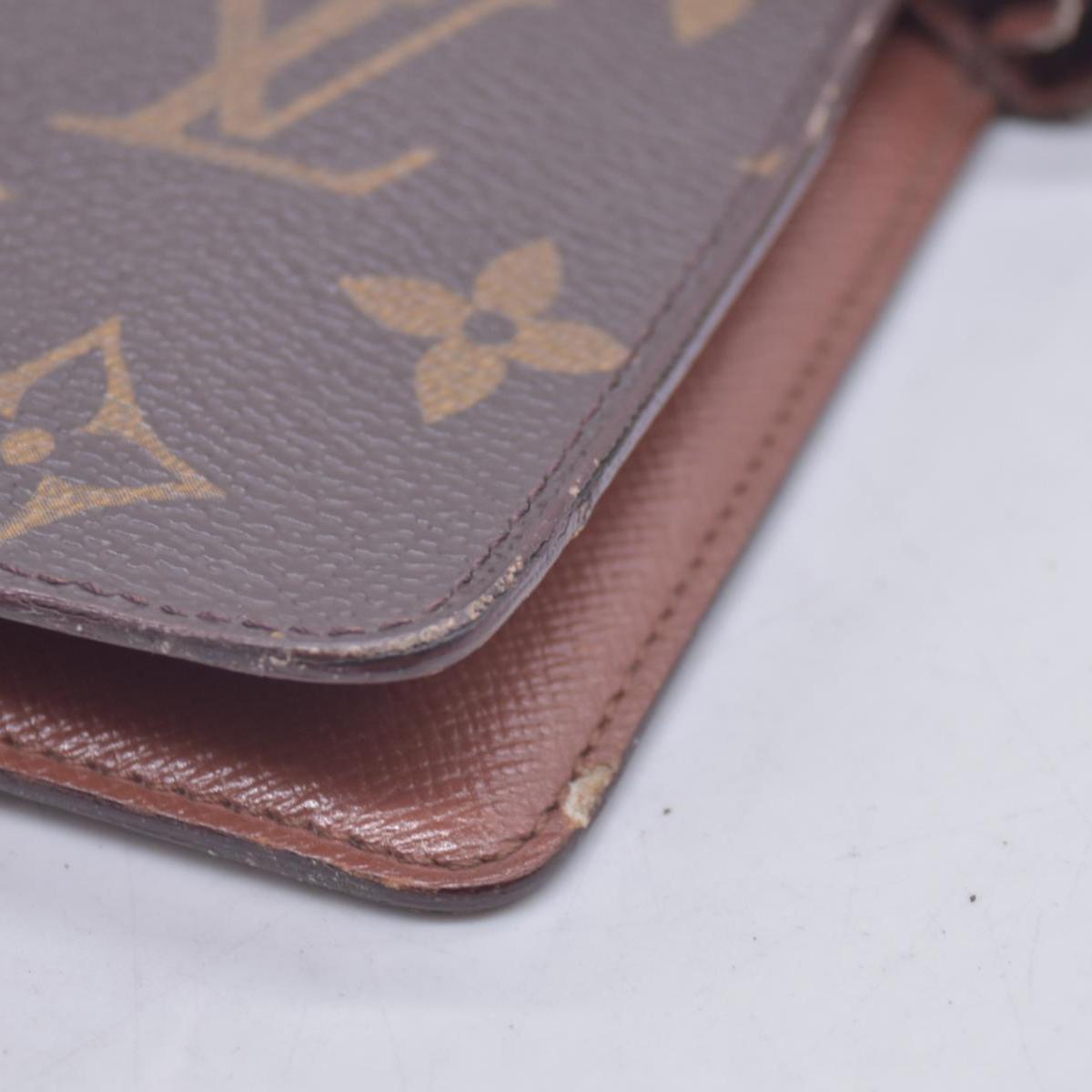 $715 1997 LOUIS VUITTON Monogram Agenda MM Medium Ring Planner Cover Brown SP0947 10021367