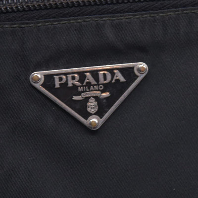 $2050 Prada Black Re-Nylon and Saffiano Shoulder Bag
