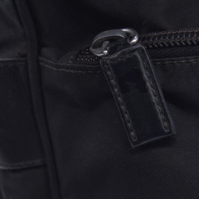 $2050 Prada Black Re-Nylon and Saffiano Shoulder Bag