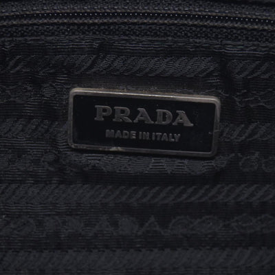 $2050 Prada Black Re-Nylon and Saffiano Shoulder Bag