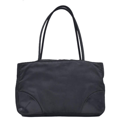 $1290 Prada Triangle Black Tessuto Nylon Shoulder Bag