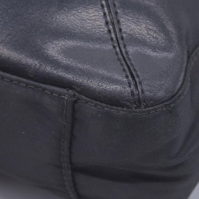 $1290 Prada Triangle Black Tessuto Nylon Shoulder Bag