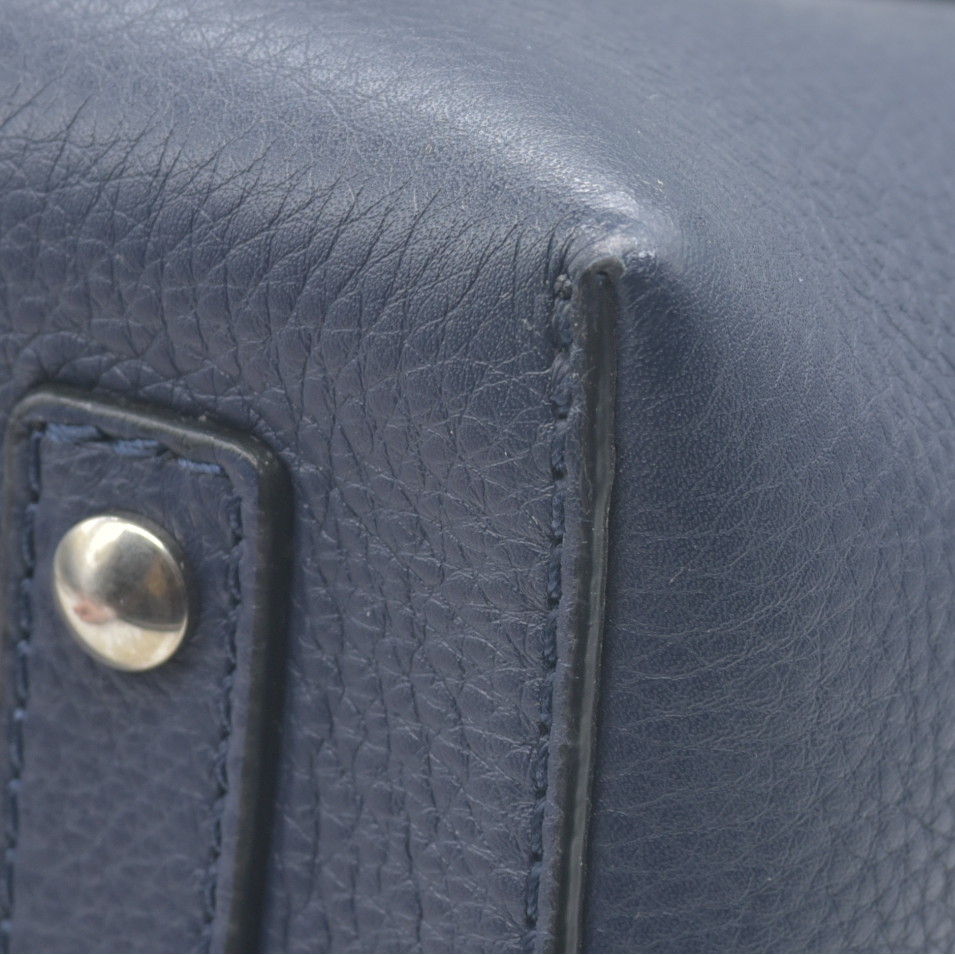 $2600 Burberry Marais Calfskin Medium Belt Bag Regency Blue CONSIGNMENT