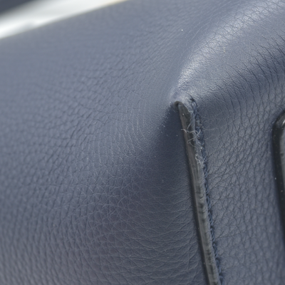 $2600 Burberry Marais Calfskin Medium Belt Bag Regency Blue CONSIGNMENT