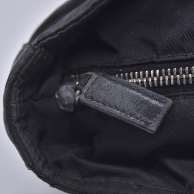 $1290 Prada Triangle Black Tessuto Nylon Shoulder Bag