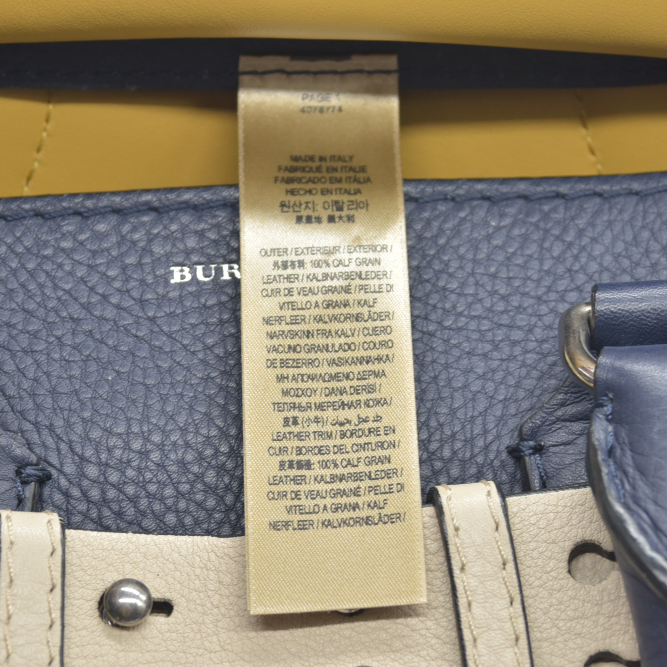 $2600 Burberry Marais Calfskin Medium Belt Bag Regency Blue CONSIGNMENT