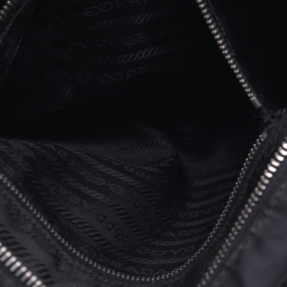 $1290 Prada Triangle Black Tessuto Nylon Shoulder Bag