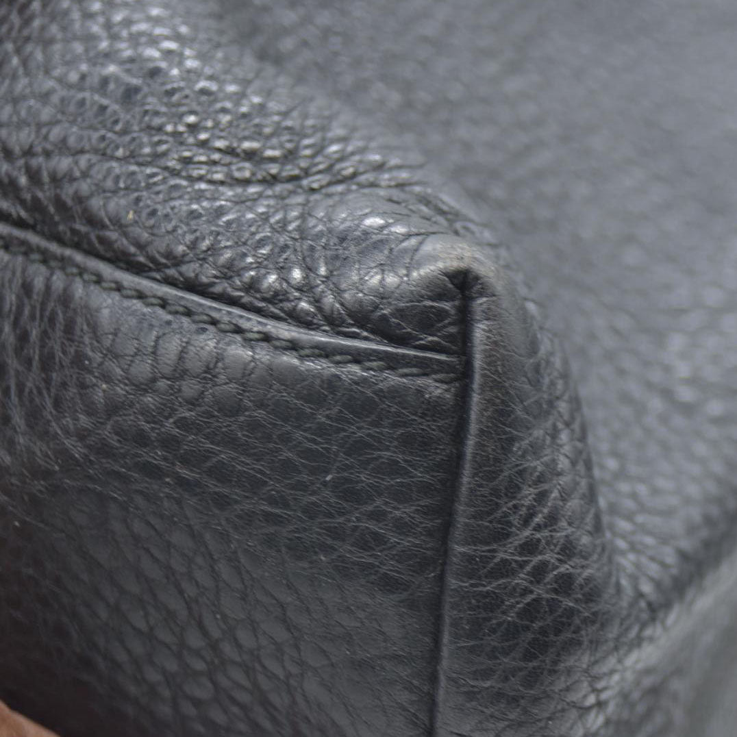 Gucci Pebbled Calfskin Medium Soho Chain Shoulder Bag Black