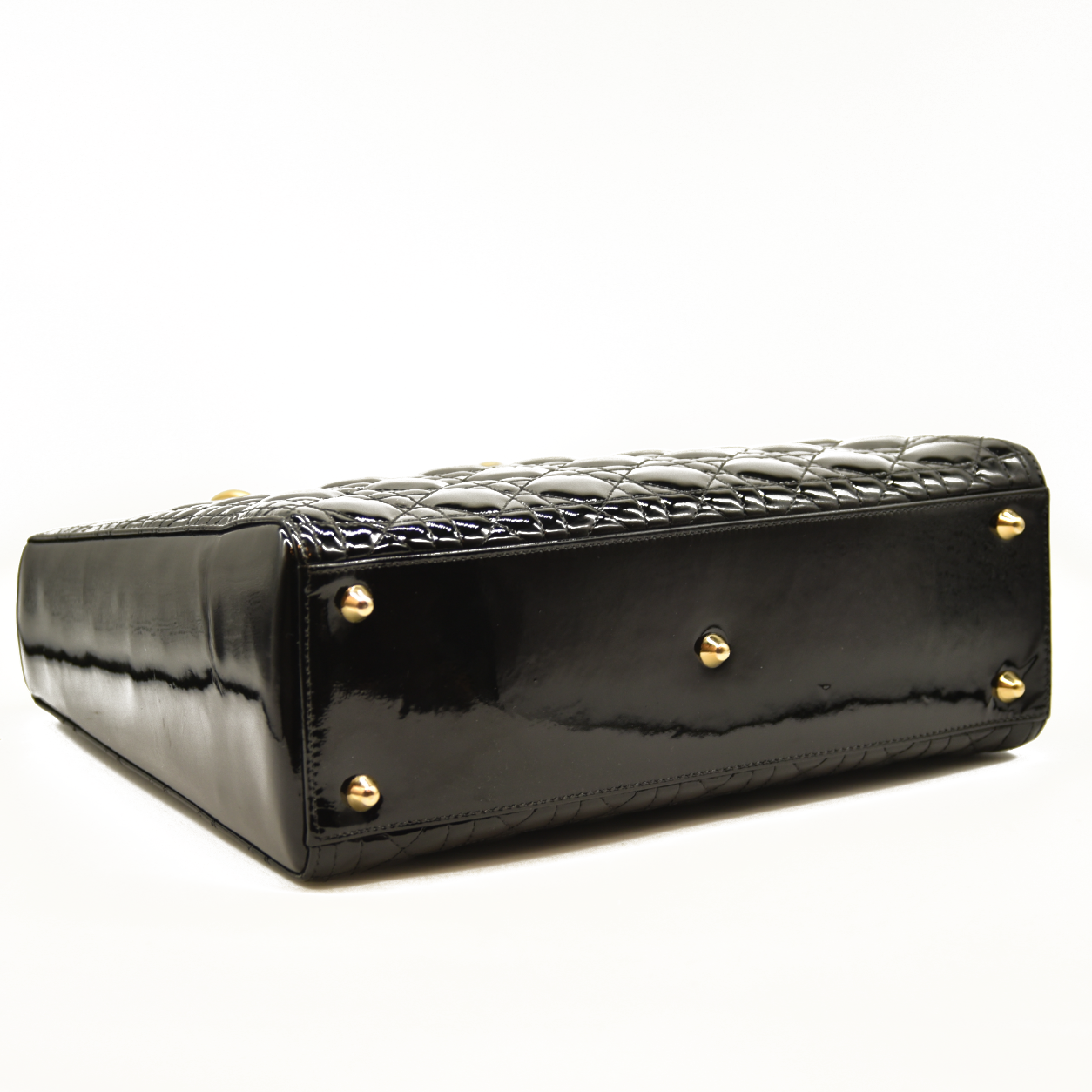 Christian Dior  Patent Cannage Large Lady Dior Black