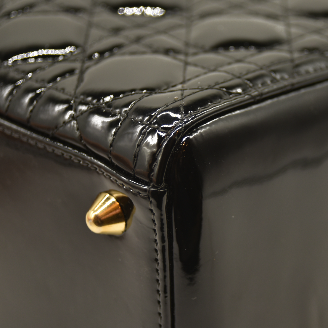 Christian Dior  Patent Cannage Large Lady Dior Black