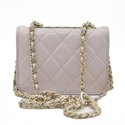 $3125 Chanel Quilted Mini Trendy CC Wallet On Chain Light Purple