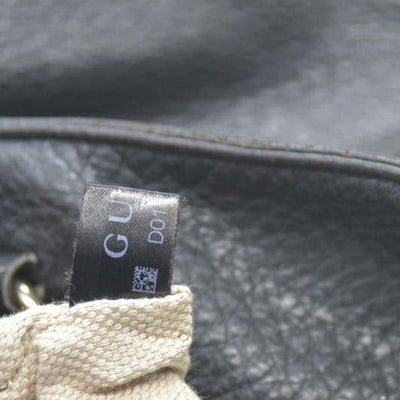 Gucci Pebbled Calfskin Medium Soho Chain Shoulder Bag Black