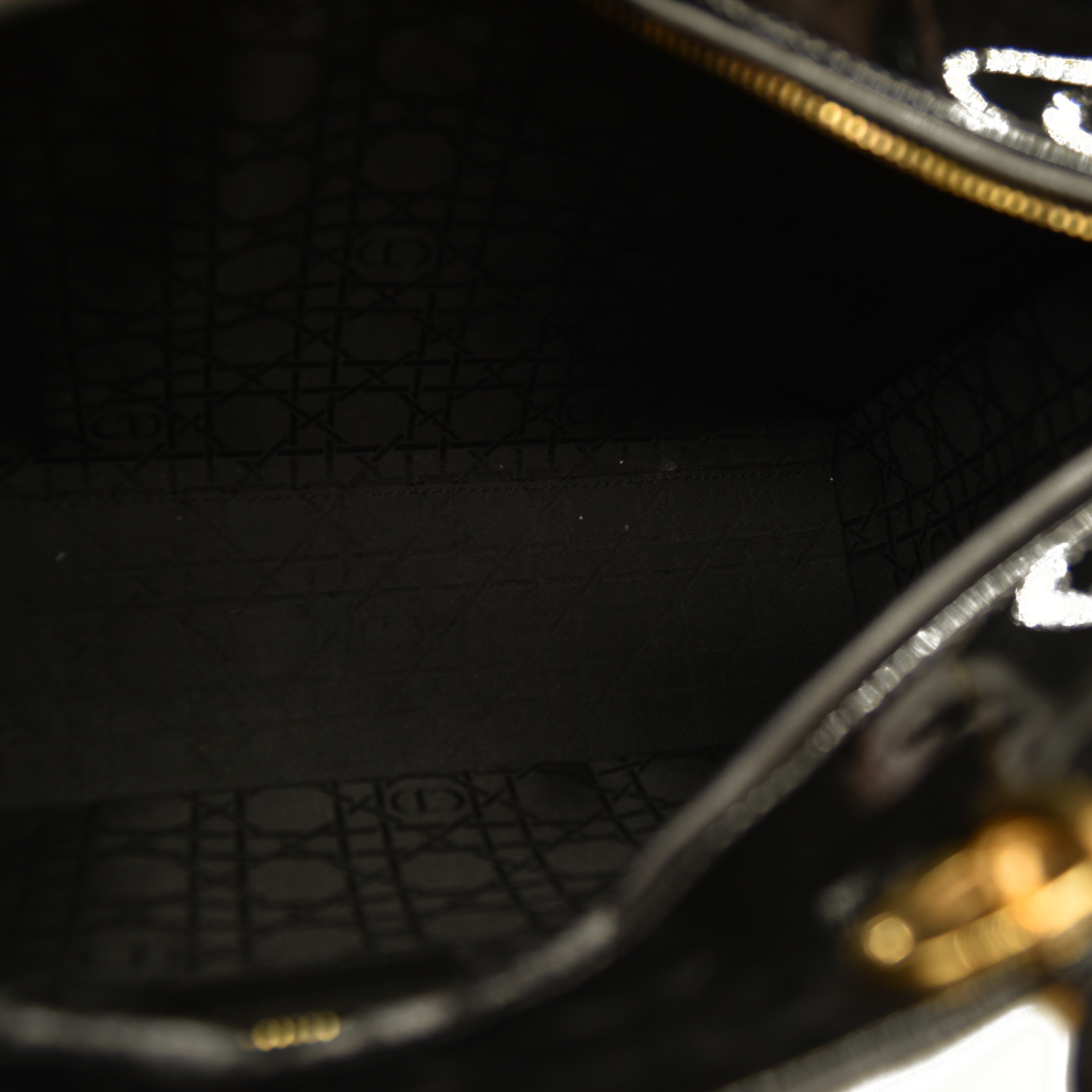 Christian Dior  Patent Cannage Large Lady Dior Black