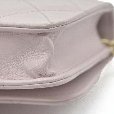 $3125 Chanel Quilted Mini Trendy CC Wallet On Chain Light Purple