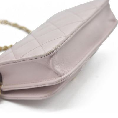 $3125 Chanel Quilted Mini Trendy CC Wallet On Chain Light Purple