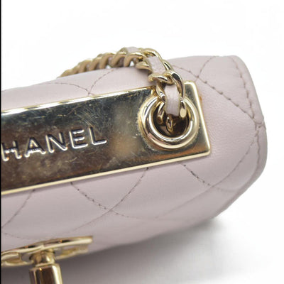 $3125 Chanel Quilted Mini Trendy CC Wallet On Chain Light Purple