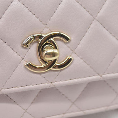$3125 Chanel Quilted Mini Trendy CC Wallet On Chain Light Purple