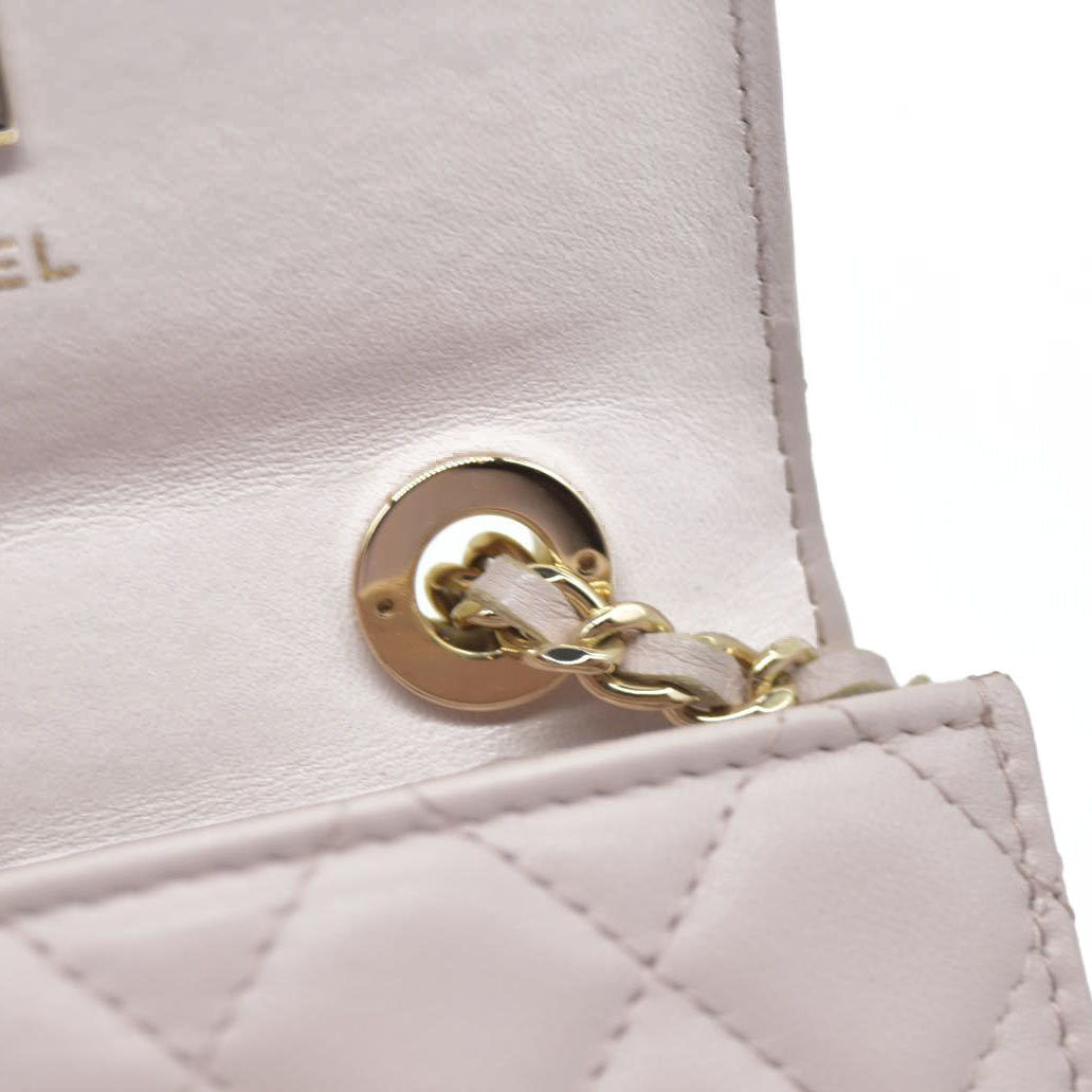 $3125 Chanel Quilted Mini Trendy CC Wallet On Chain Light Purple
