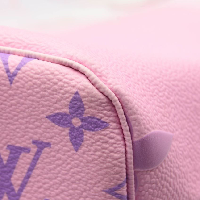 USED LOUIS VUITTON Monogram Giant Spring In The City Neverfull MM Sunrise Pastel