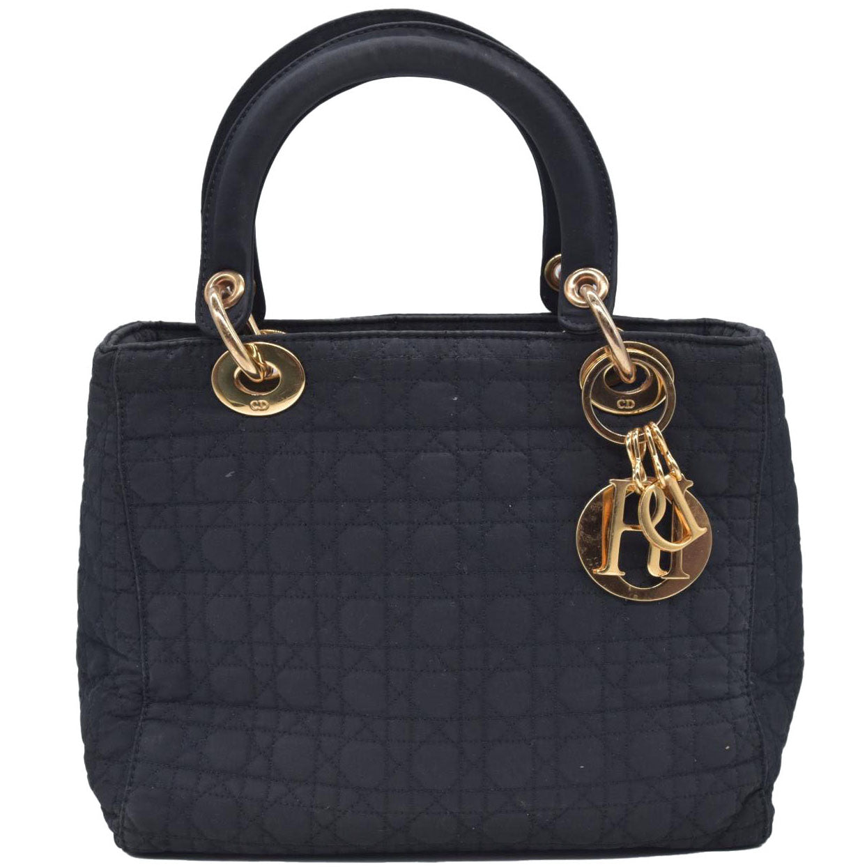 $5100 Dior Nylon Cannage Medium Lady Dior Black
