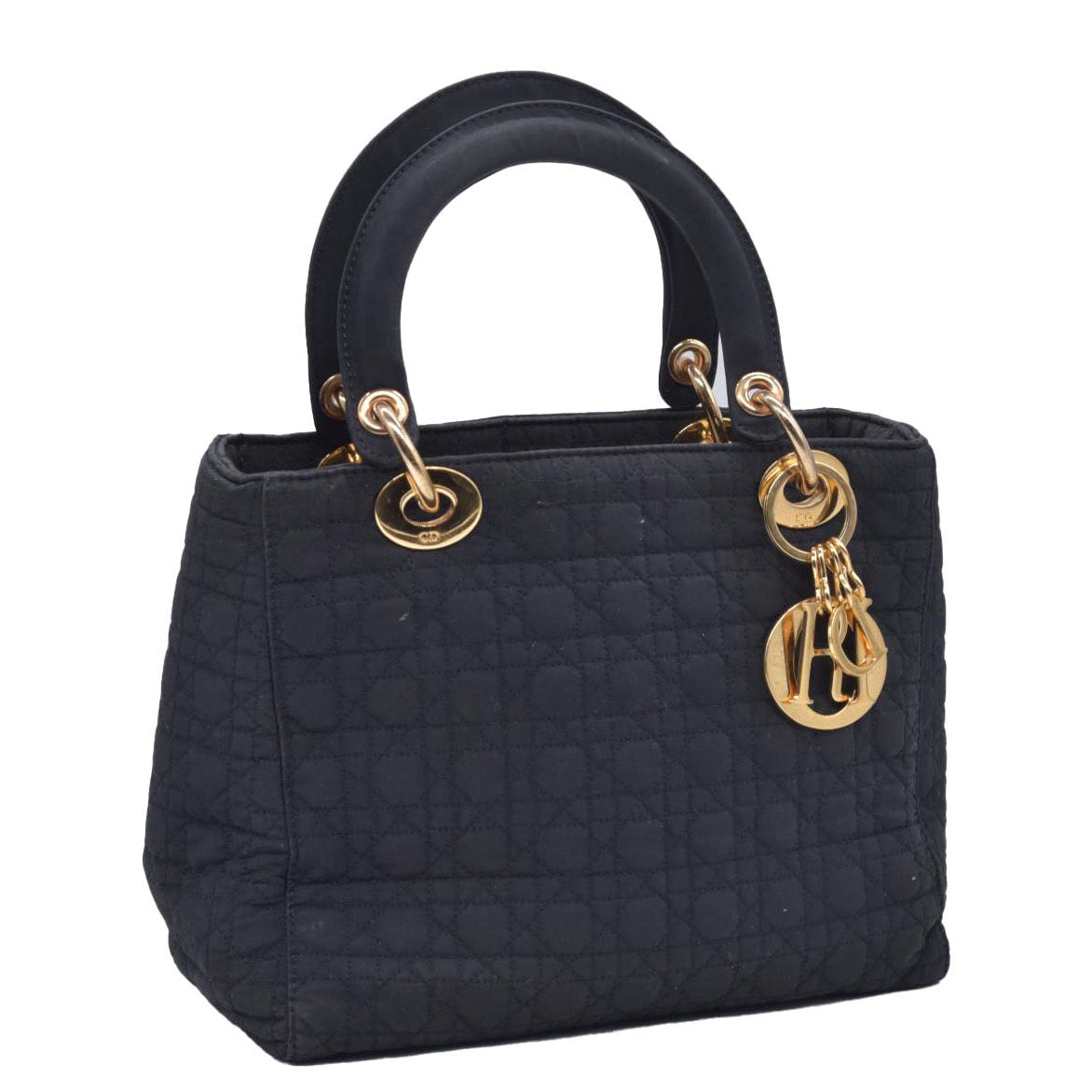 $5100 Dior Nylon Cannage Medium Lady Dior Black