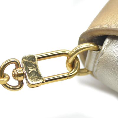 AUCTION $2150 Louis Vuitton  Metallic Calfskin Love Note Gold Bronze