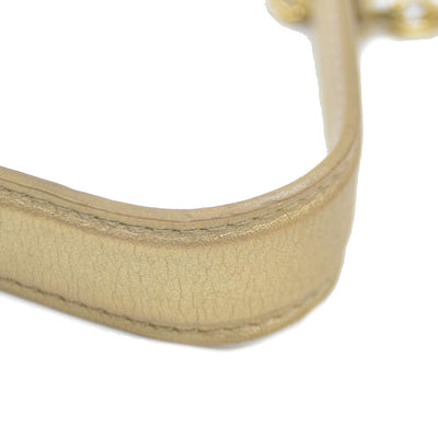 AUCTION $2150 Louis Vuitton  Metallic Calfskin Love Note Gold Bronze