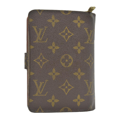 $750 Louis Vuitton Monogram Porte Papier Zippe Bifold Wallet Brown