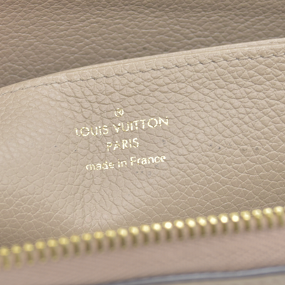 $1310 Louis Vuitton Empreinte Monogram Giant Zippy Wallet Tourterelle Creme RFID