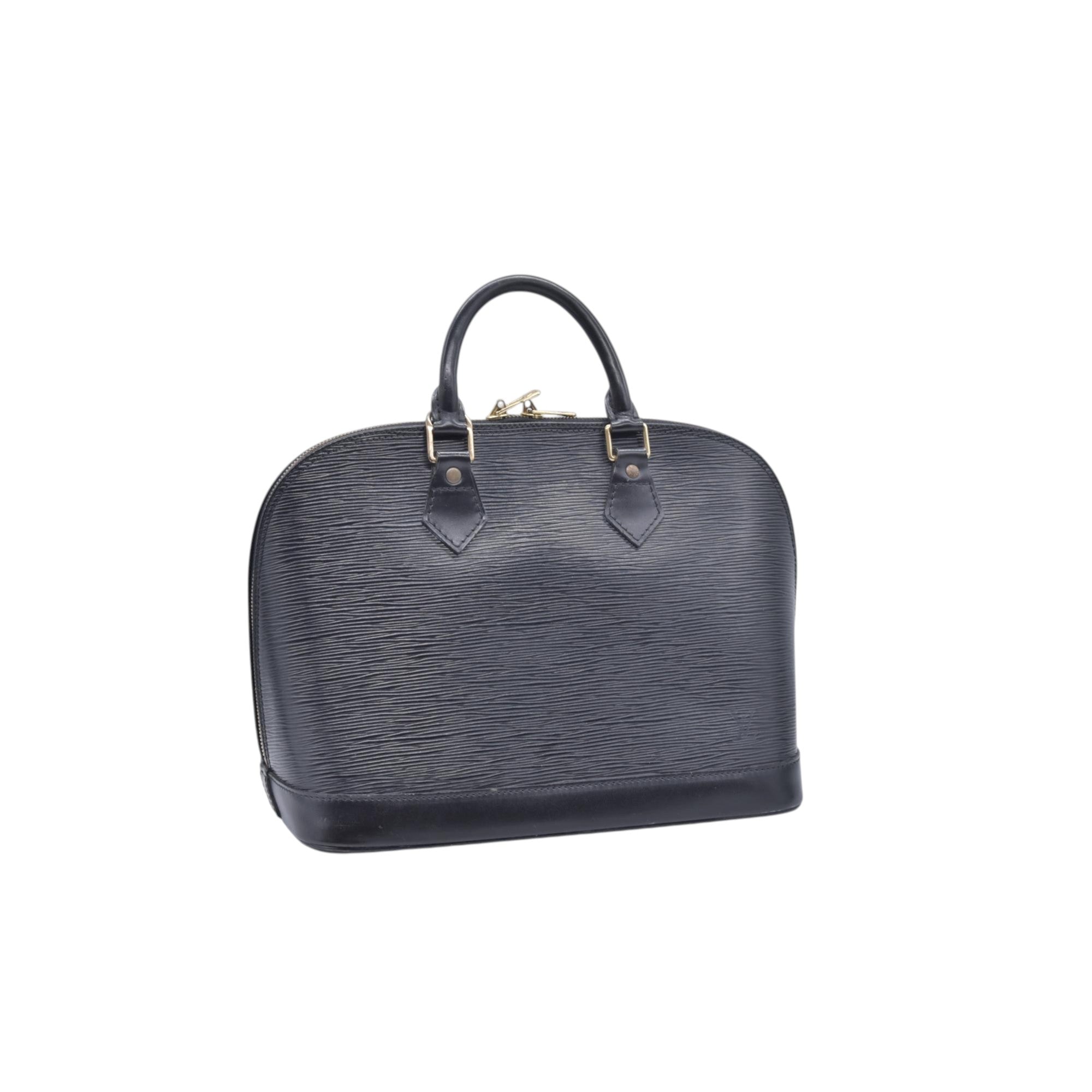 $1850 1996 LOUIS VUITTON Epi Leather Alma PM Black CONSIGNMENT AR0946 10021416