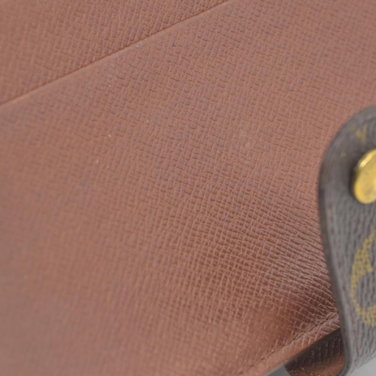 $750 Louis Vuitton Monogram Porte Papier Zippe Bifold Wallet Brown SP0030